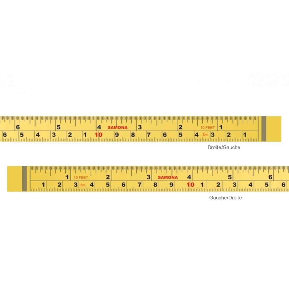 yingyy 5pcs ruban à mesurer auto-adhésif pouce métrique ruban à